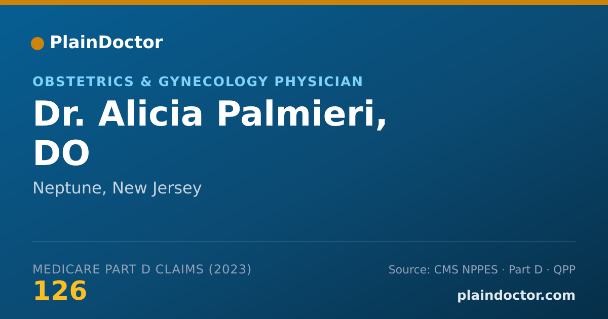 Shareable card for Alicia Palmieri, DO - Obstetrics & Gynecology Physician, Neptune, NJ