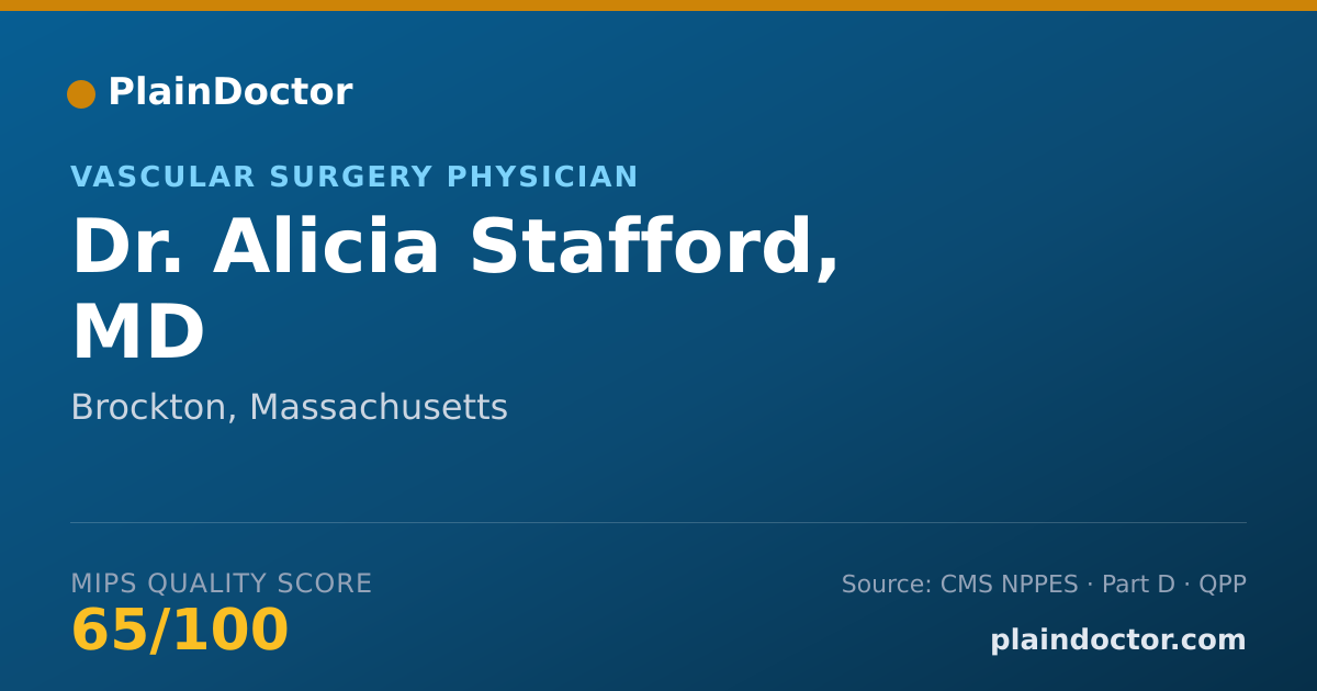 Shareable card for Alicia Stafford, MD - Vascular Surgery Physician, Brockton, MA