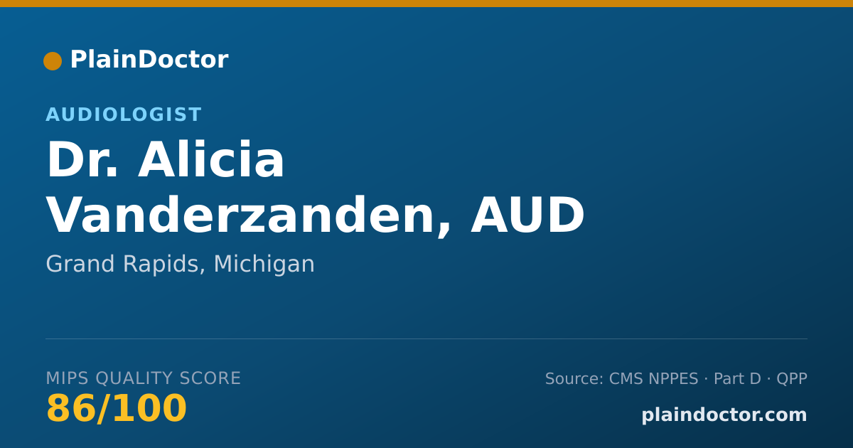 Shareable card for Alicia Vanderzanden, AUD - Audiologist, Grand Rapids, MI