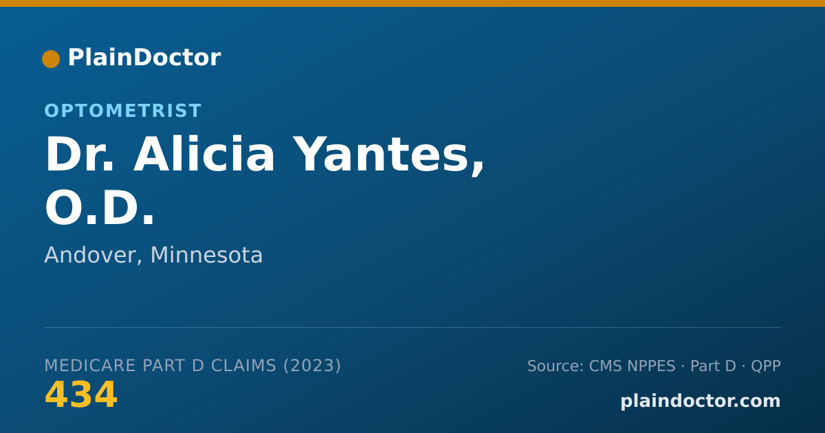 Shareable card for Alicia Yantes, O.D. - Optometrist, Andover, MN