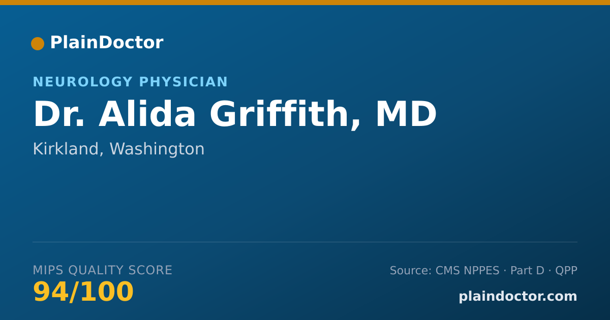 Shareable card for Alida Griffith, MD - Neurology Physician, Kirkland, WA