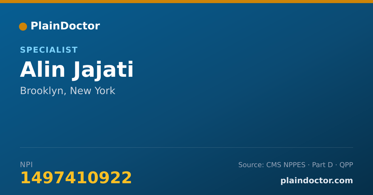 Shareable card for Alin Jajati - Specialist, Brooklyn, NY