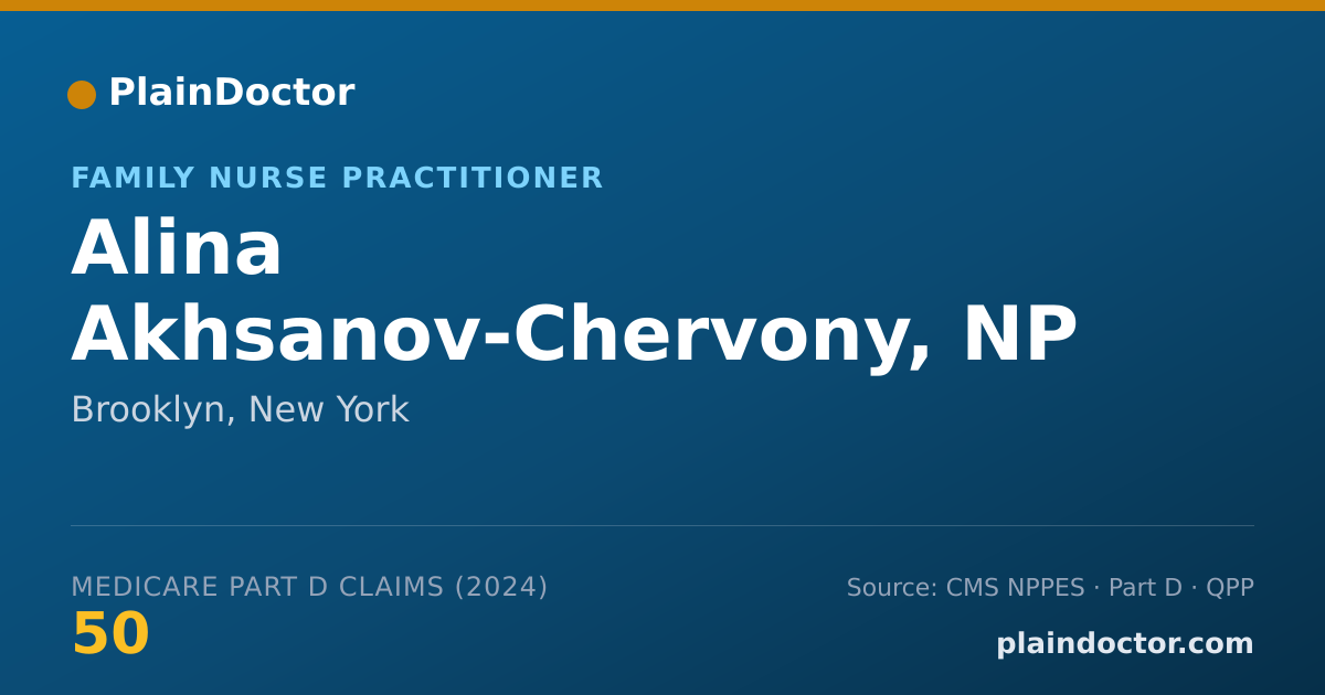 Shareable card for Alina Akhsanov-Chervony, NP - Family Nurse Practitioner, Brooklyn, NY
