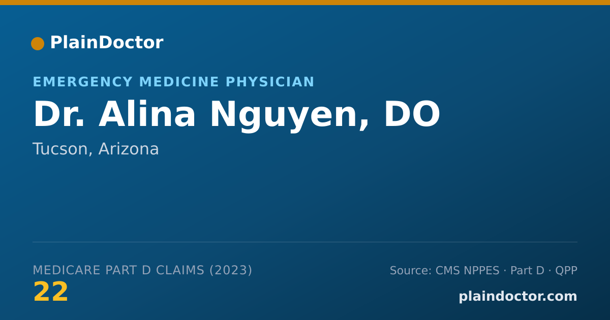 Shareable card for Alina Nguyen, DO - Emergency Medicine Physician, Tucson, AZ