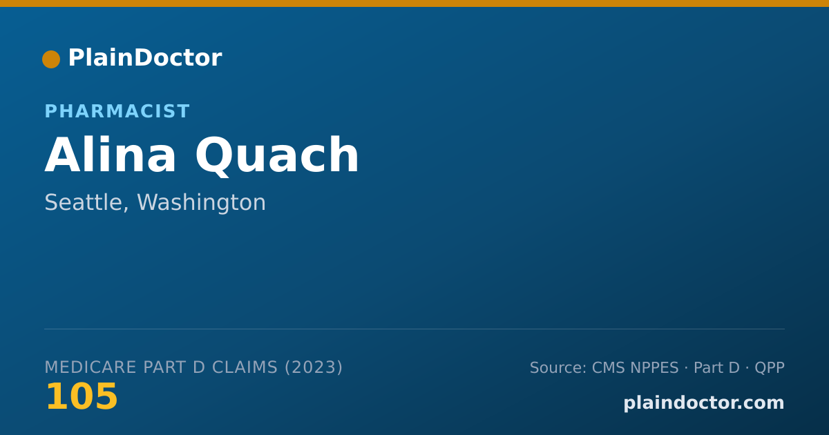 Shareable card for Alina Quach - Pharmacist, Seattle, WA
