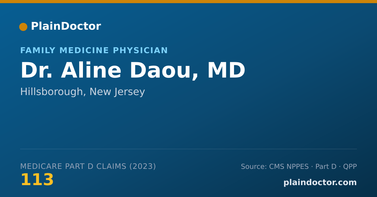Shareable card for Aline Daou, MD - Family Medicine Physician, Hillsborough, NJ