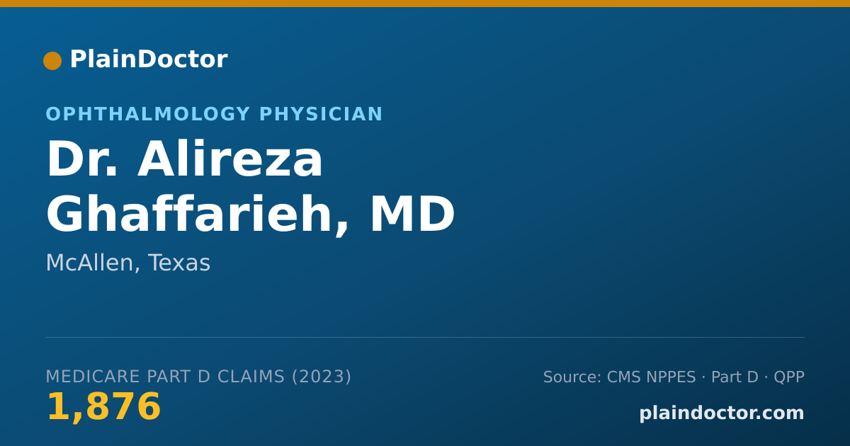 Shareable card for Alireza Ghaffarieh, MD - Ophthalmology Physician, McAllen, TX