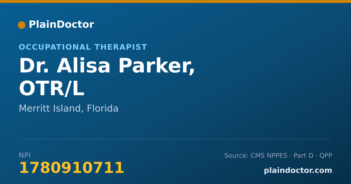 Shareable card for Alisa Parker, OTR/L - Occupational Therapist, Merritt Island, FL