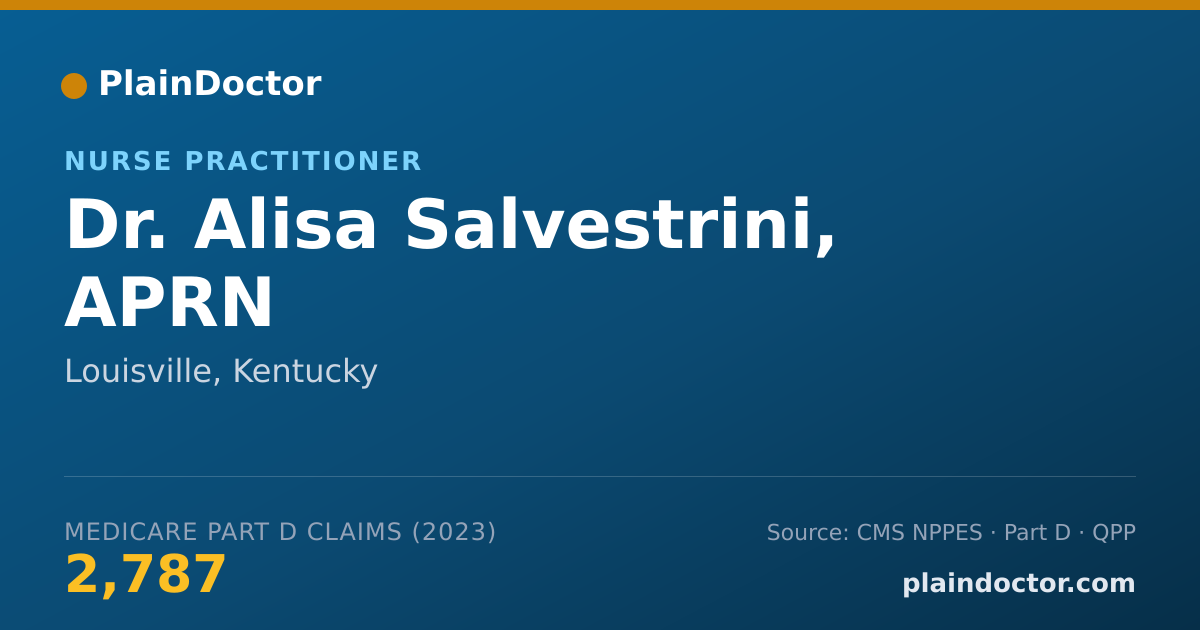 Shareable card for Alisa Salvestrini, APRN - Nurse Practitioner, Louisville, KY