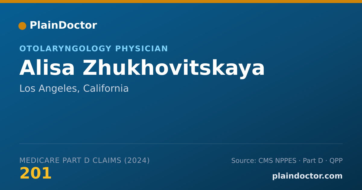 Shareable card for Alisa Zhukhovitskaya - Otolaryngology Physician, Los Angeles, CA