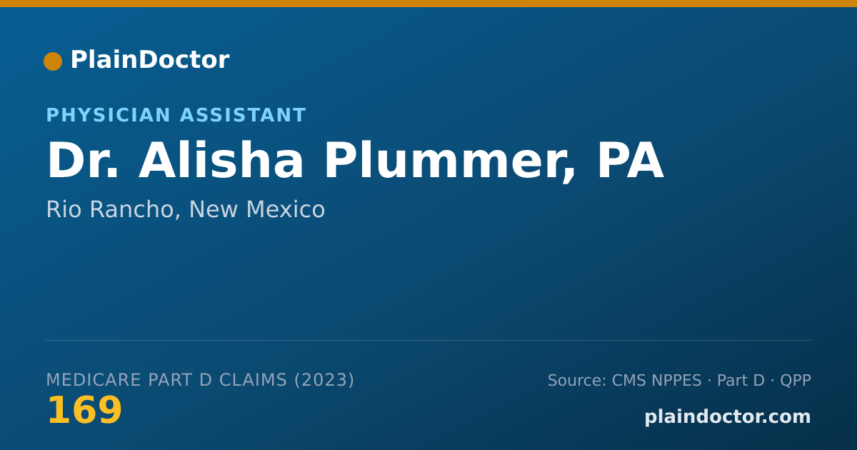 Shareable card for Alisha Plummer, PA - Physician Assistant, Rio Rancho, NM