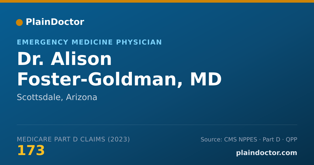 Shareable card for Alison Foster-Goldman, MD - Emergency Medicine Physician, Scottsdale, AZ
