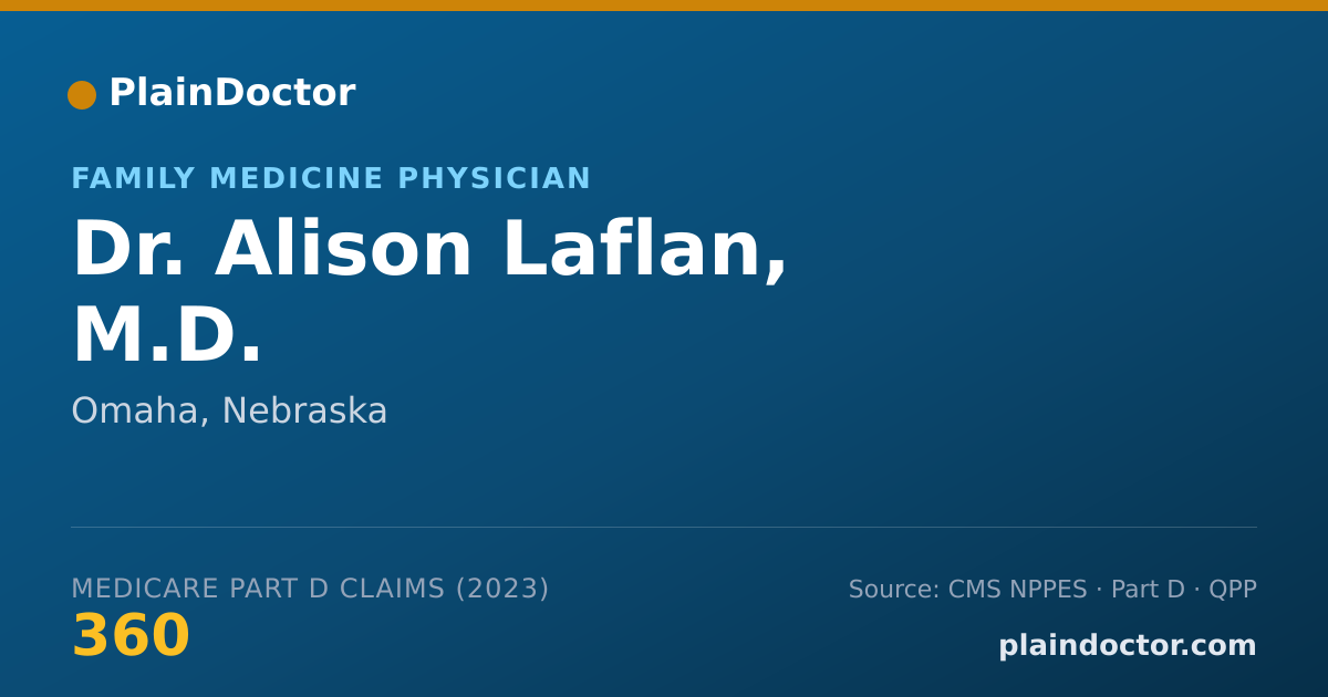 Shareable card for Alison Laflan, M.D. - Family Medicine Physician, Omaha, NE