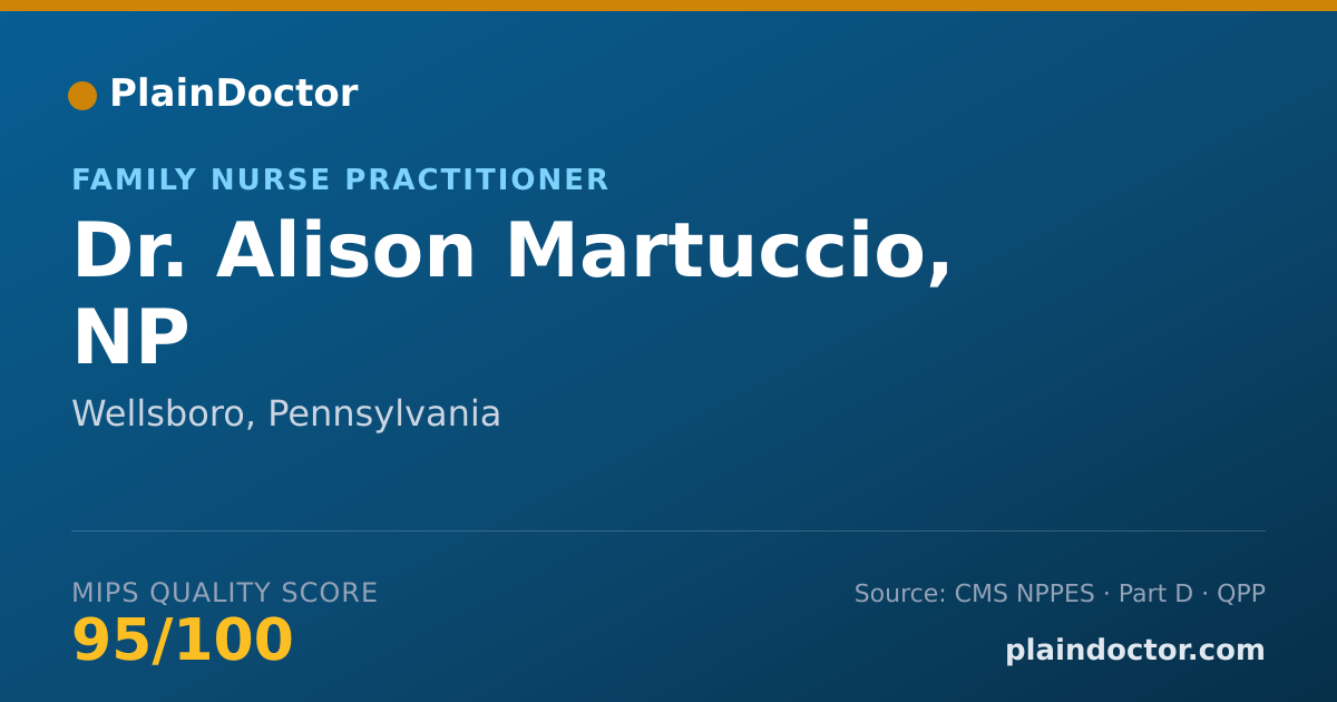 Shareable card for Alison Martuccio, NP - Family Nurse Practitioner, Wellsboro, PA