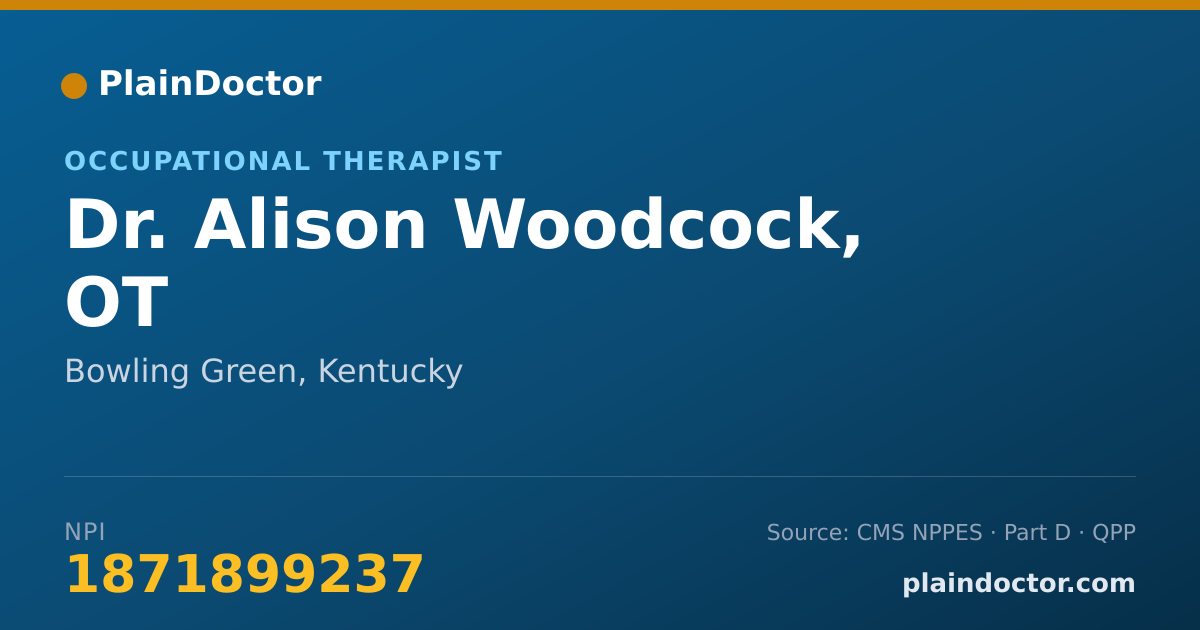 Shareable card for Alison Woodcock, OT - Occupational Therapist, Bowling Green, KY