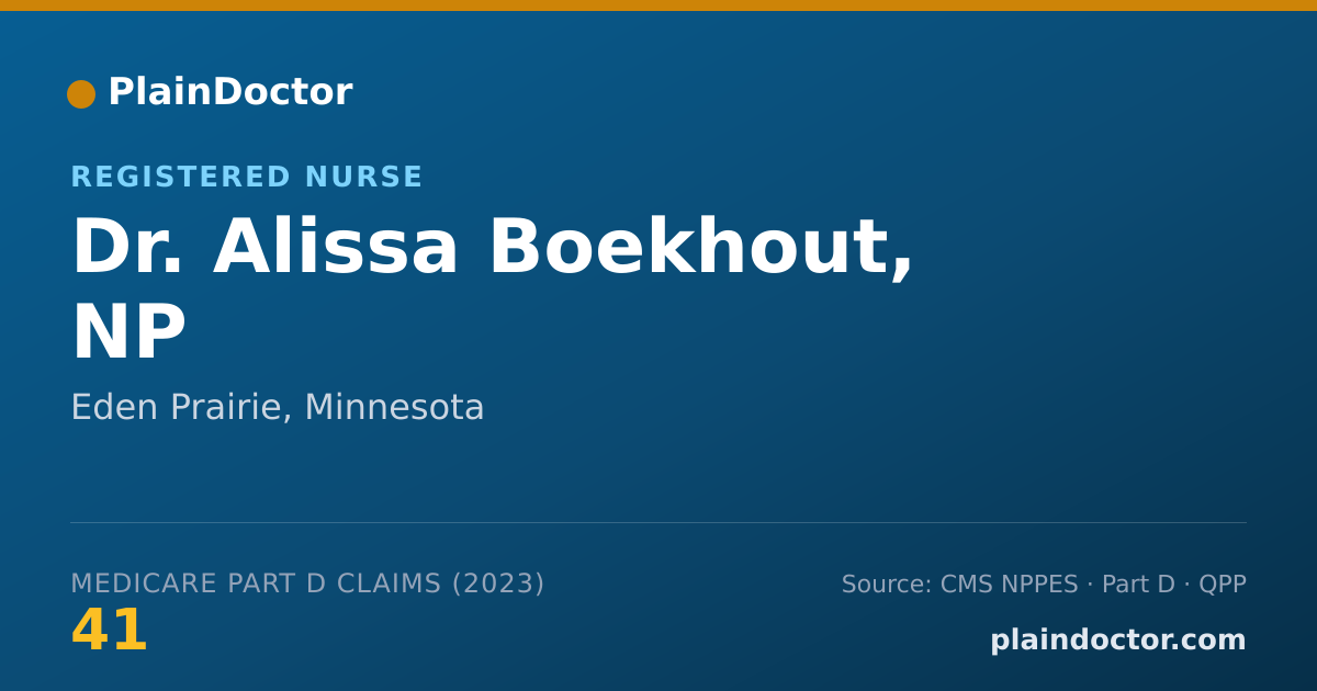 Shareable card for Alissa Boekhout, NP - Registered Nurse, Eden Prairie, MN