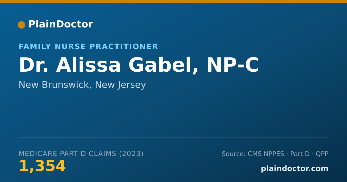 Shareable card for Alissa Gabel, NP-C - Family Nurse Practitioner, New Brunswick, NJ