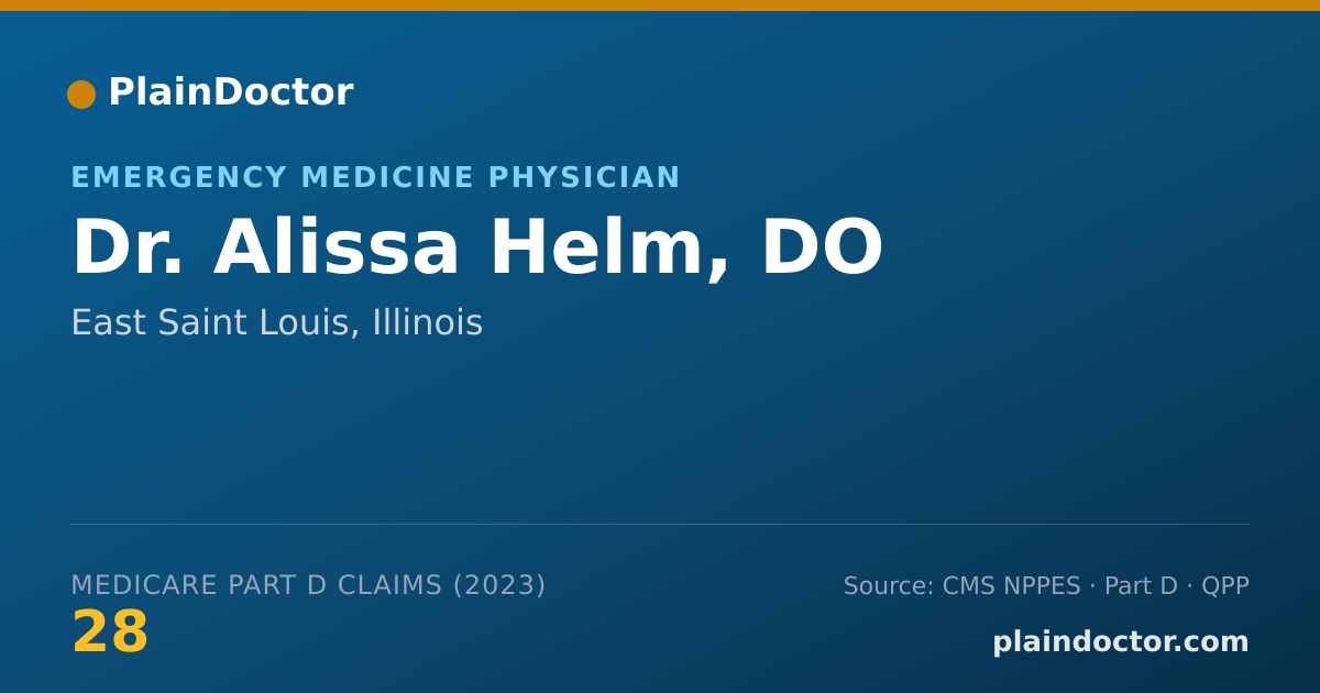 Shareable card for Alissa Helm, DO - Emergency Medicine Physician, East Saint Louis, IL