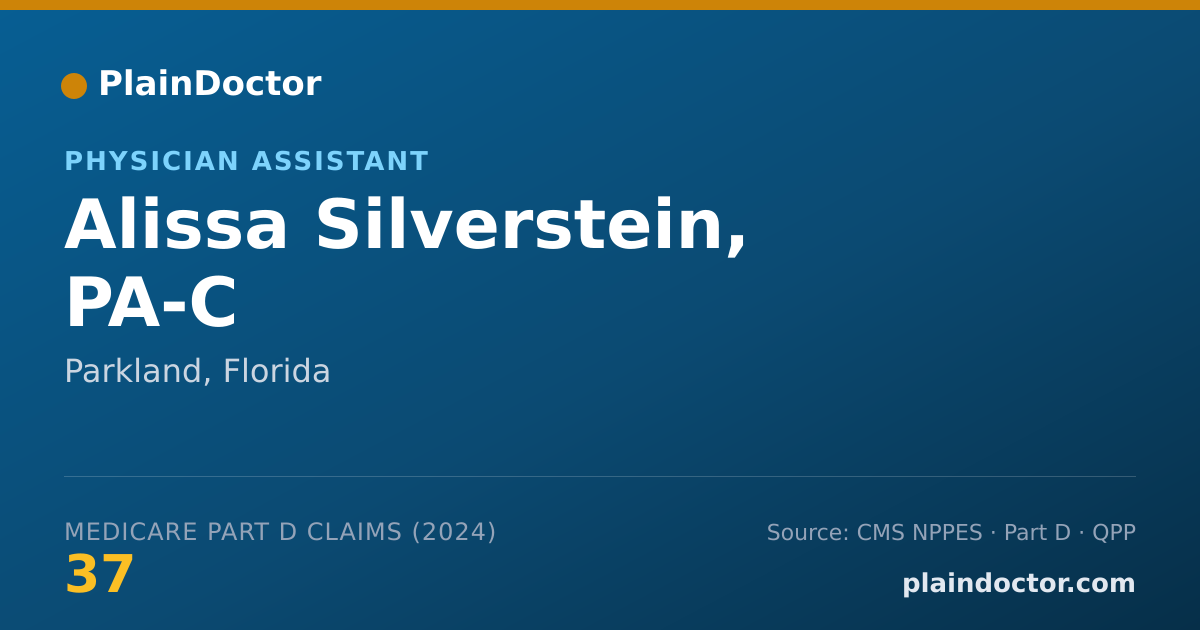 Shareable card for Alissa Silverstein, PA-C - Physician Assistant, Parkland, FL