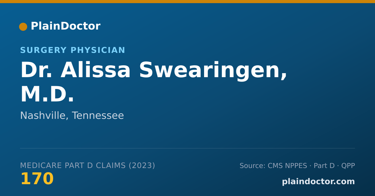 Shareable card for Alissa Swearingen, M.D. - Surgery Physician, Nashville, TN