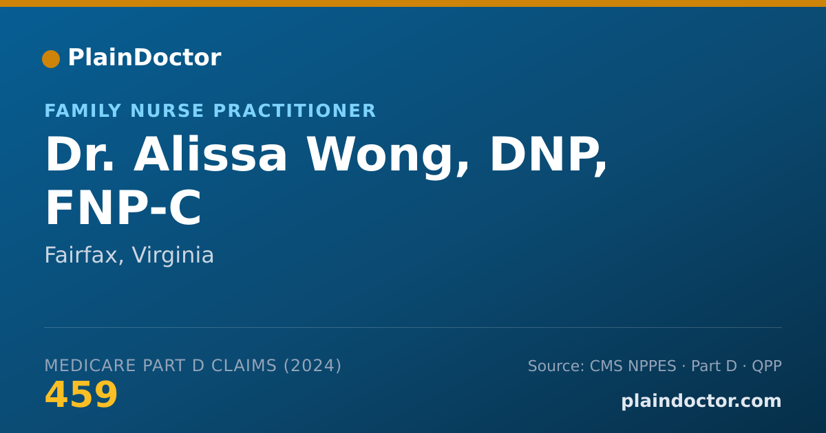 Shareable card for Alissa Wong, DNP, FNP-C - Family Nurse Practitioner, Fairfax, VA