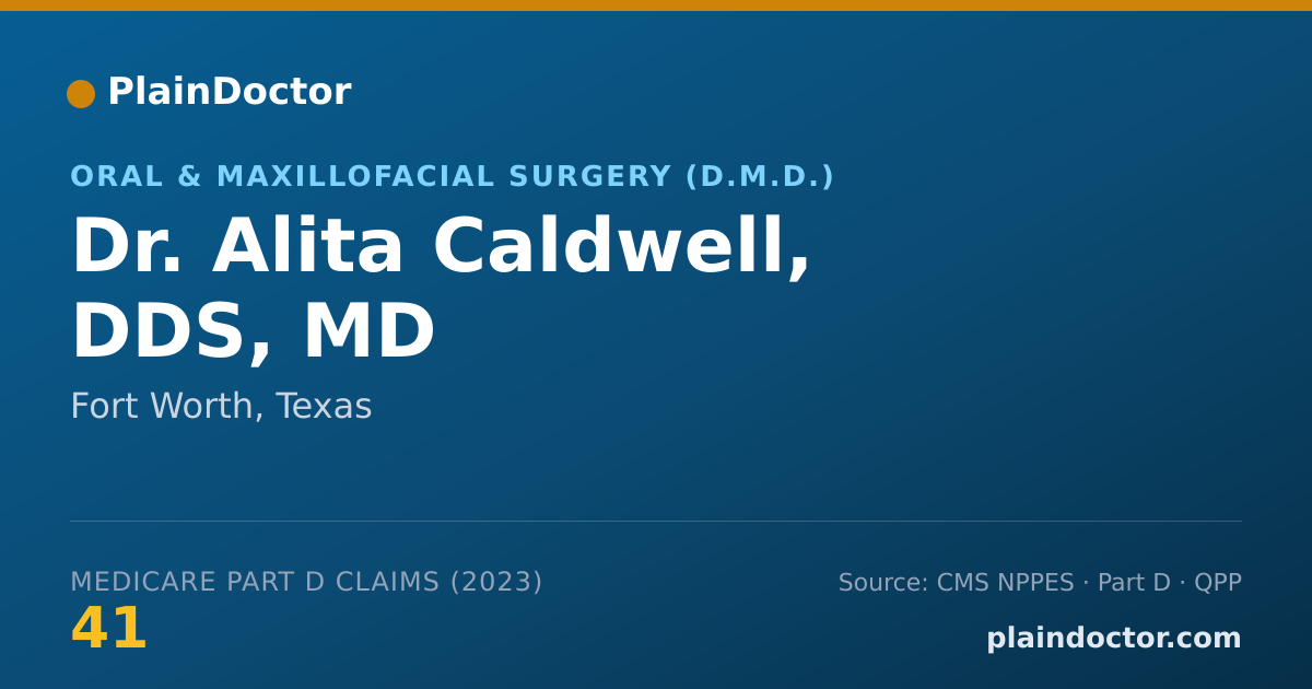 Shareable card for Alita Caldwell, DDS, MD - Oral & Maxillofacial Surgery (D.M.D.), Fort Worth, TX