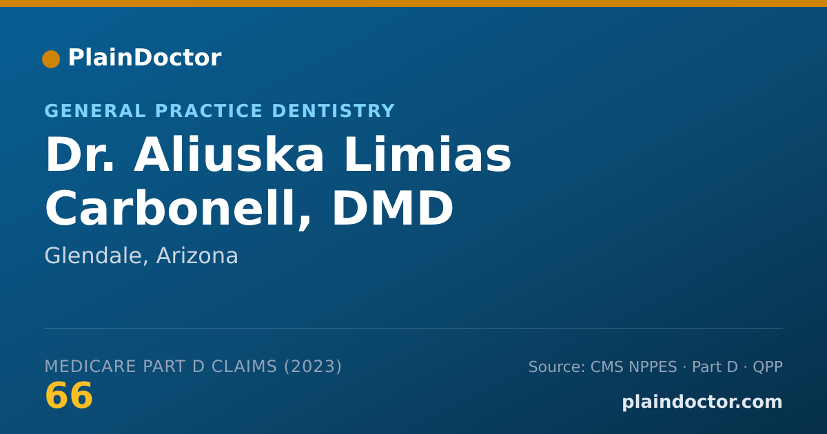 Shareable card for Aliuska Limias Carbonell, DMD - General Practice Dentistry, Glendale, AZ