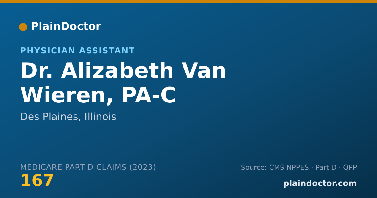 Shareable card for Alizabeth Van Wieren, PA-C - Physician Assistant, Des Plaines, IL