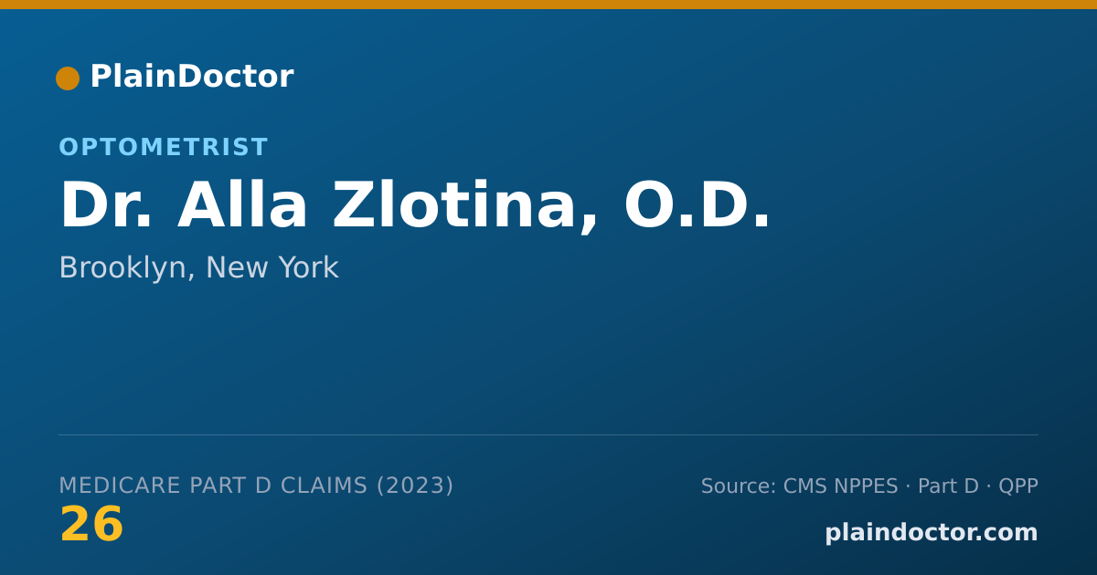 Shareable card for Alla Zlotina, O.D. - Optometrist, Brooklyn, NY