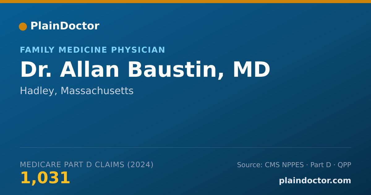 Shareable card for Allan Baustin, MD - Family Medicine Physician, Hadley, MA
