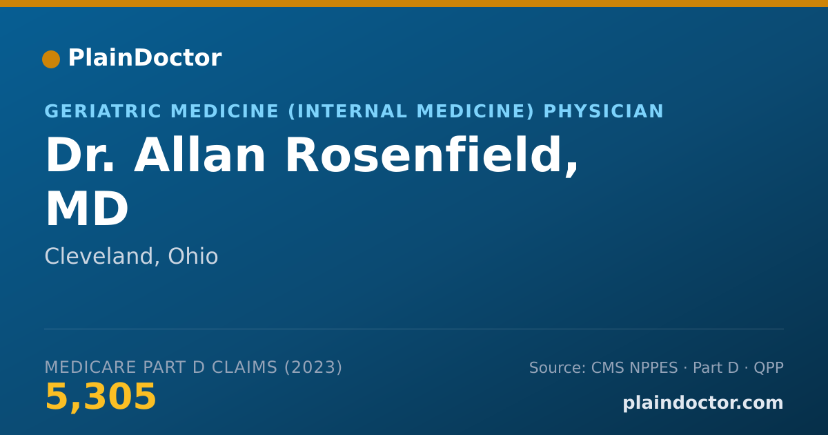 Shareable card for Allan Rosenfield, MD - Geriatric Medicine (Internal Medicine) Physician, Cleveland, OH