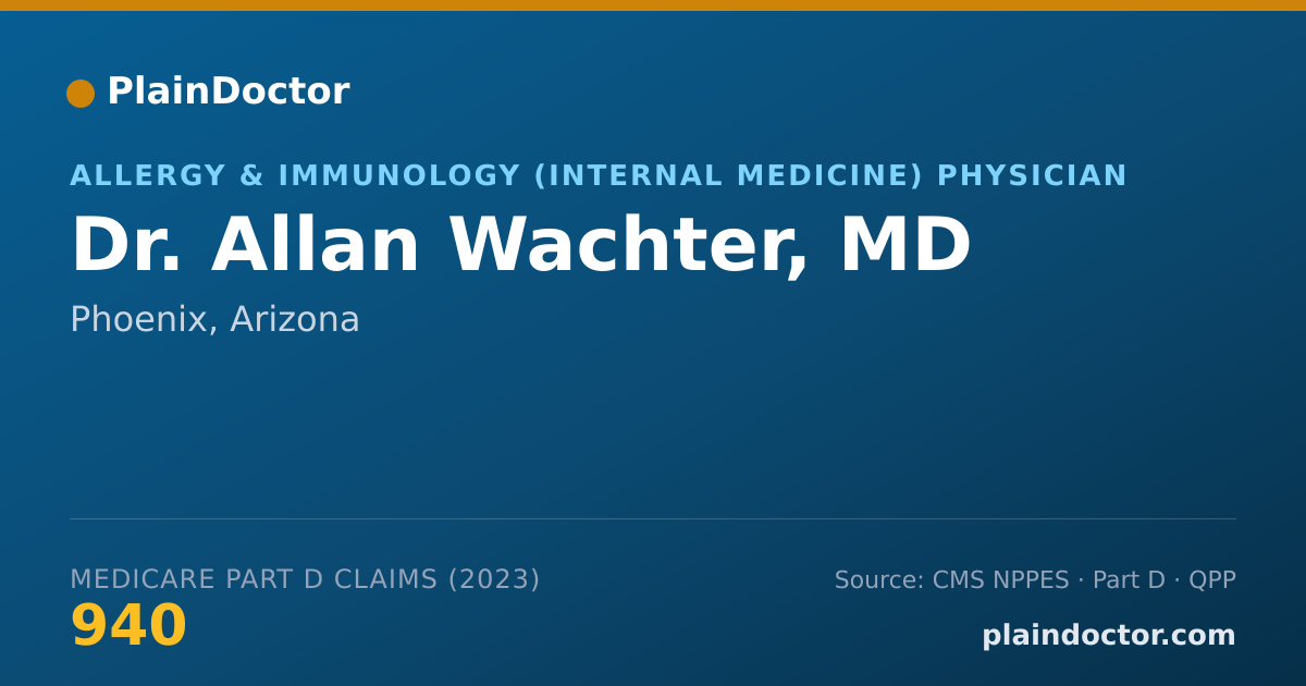 Shareable card for Allan Wachter, MD - Allergy & Immunology (Internal Medicine) Physician, Phoenix, AZ