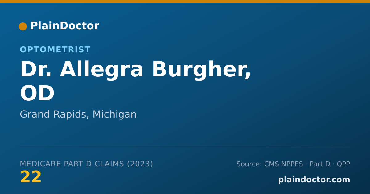 Shareable card for Allegra Burgher, OD - Optometrist, Grand Rapids, MI