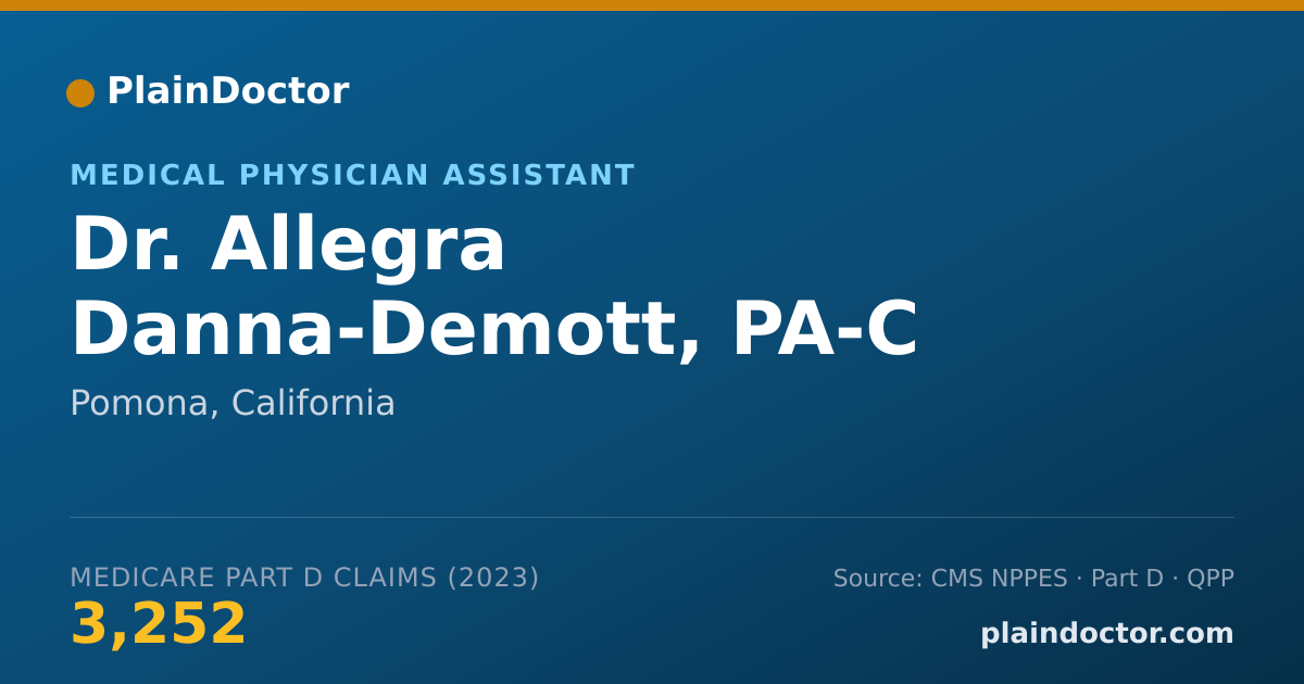 Shareable card for Allegra Danna-Demott, PA-C - Medical Physician Assistant, Pomona, CA