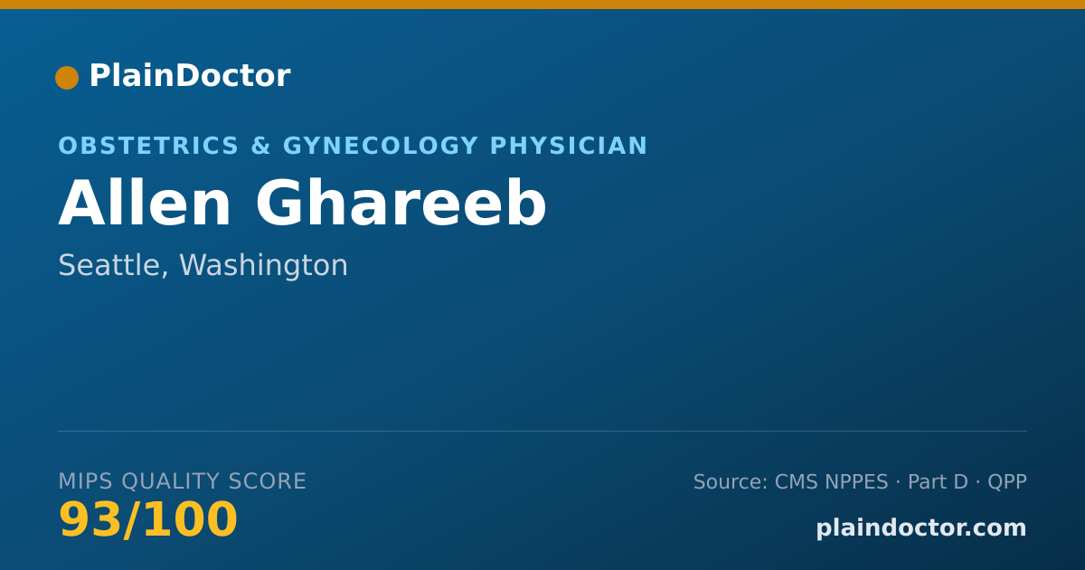 Shareable card for Allen Ghareeb - Obstetrics & Gynecology Physician, Seattle, WA