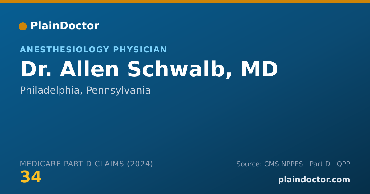 Shareable card for Allen Schwalb, MD - Anesthesiology Physician, Philadelphia, PA