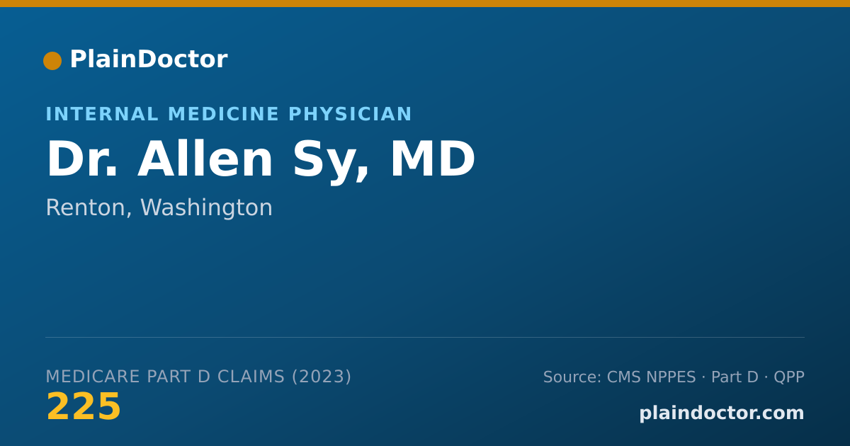 Shareable card for Allen Sy, MD - Internal Medicine Physician, Renton, WA