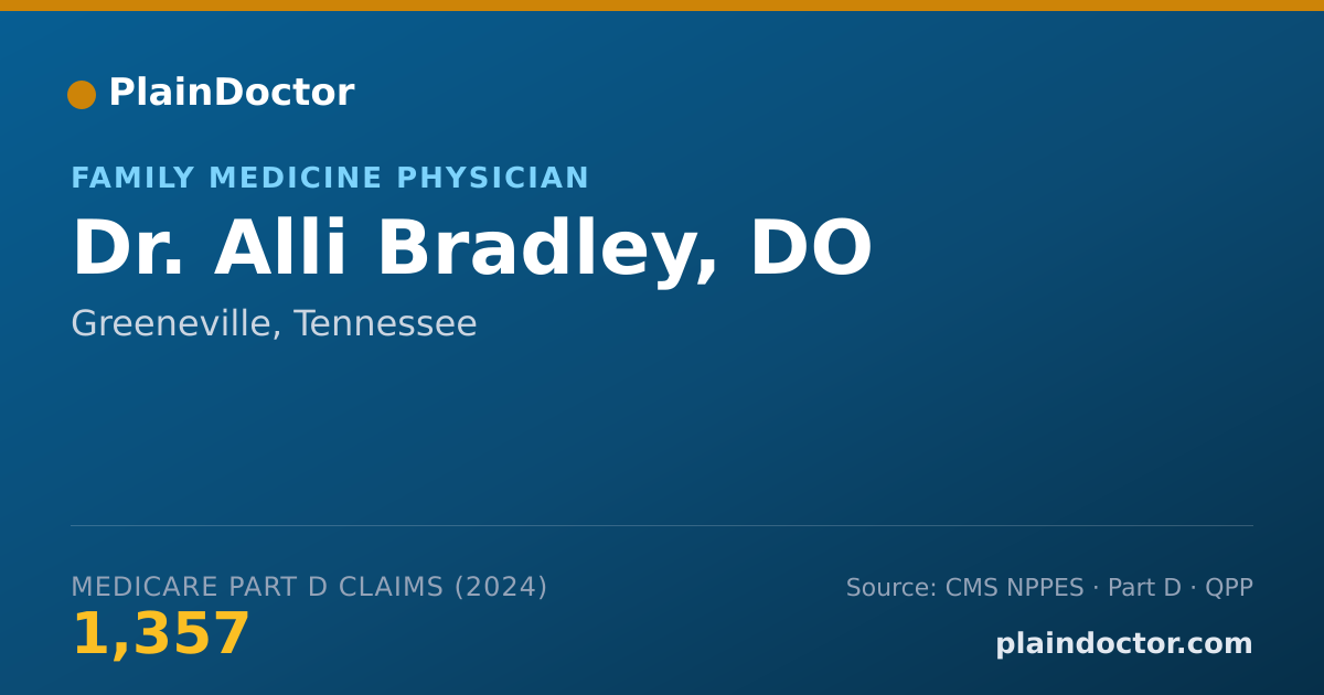 Shareable card for Alli Bradley, DO - Family Medicine Physician, Greeneville, TN