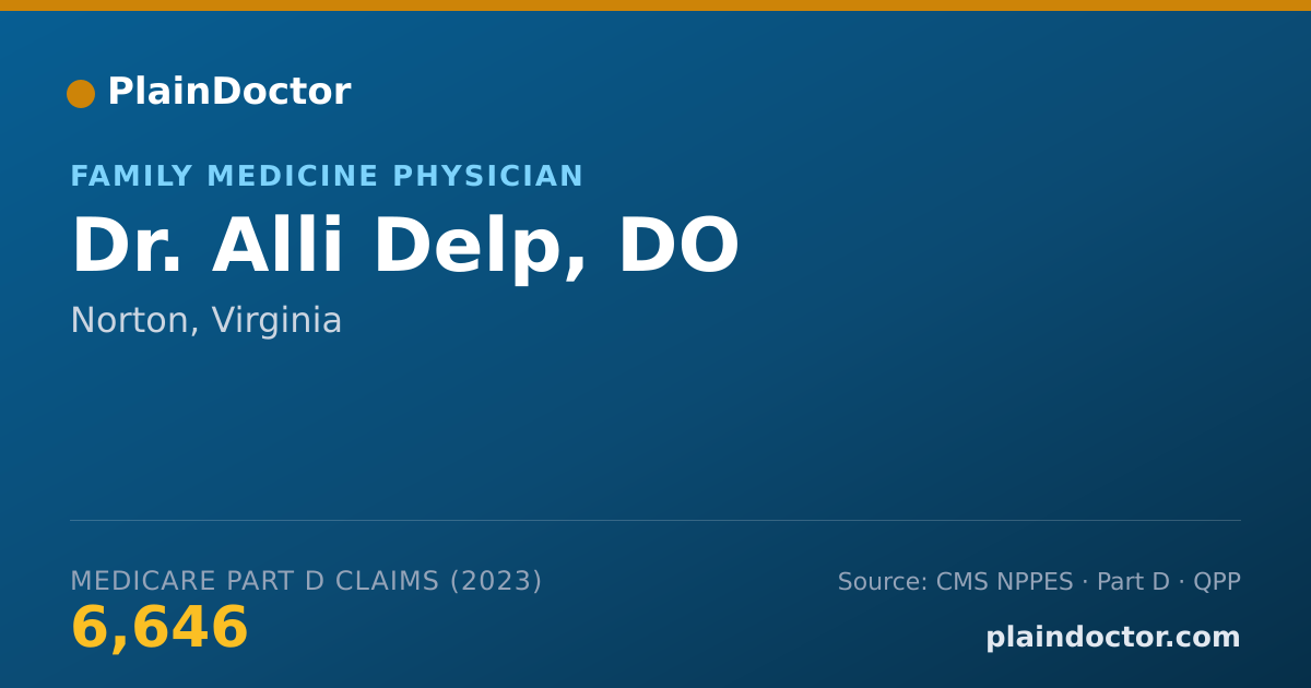 Shareable card for Alli Delp, DO - Family Medicine Physician, Norton, VA