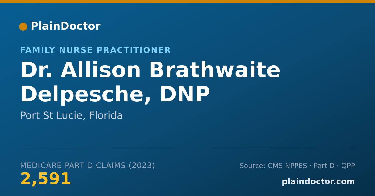 Shareable card for Allison Brathwaite Delpesche, DNP - Family Nurse Practitioner, Port St Lucie, FL