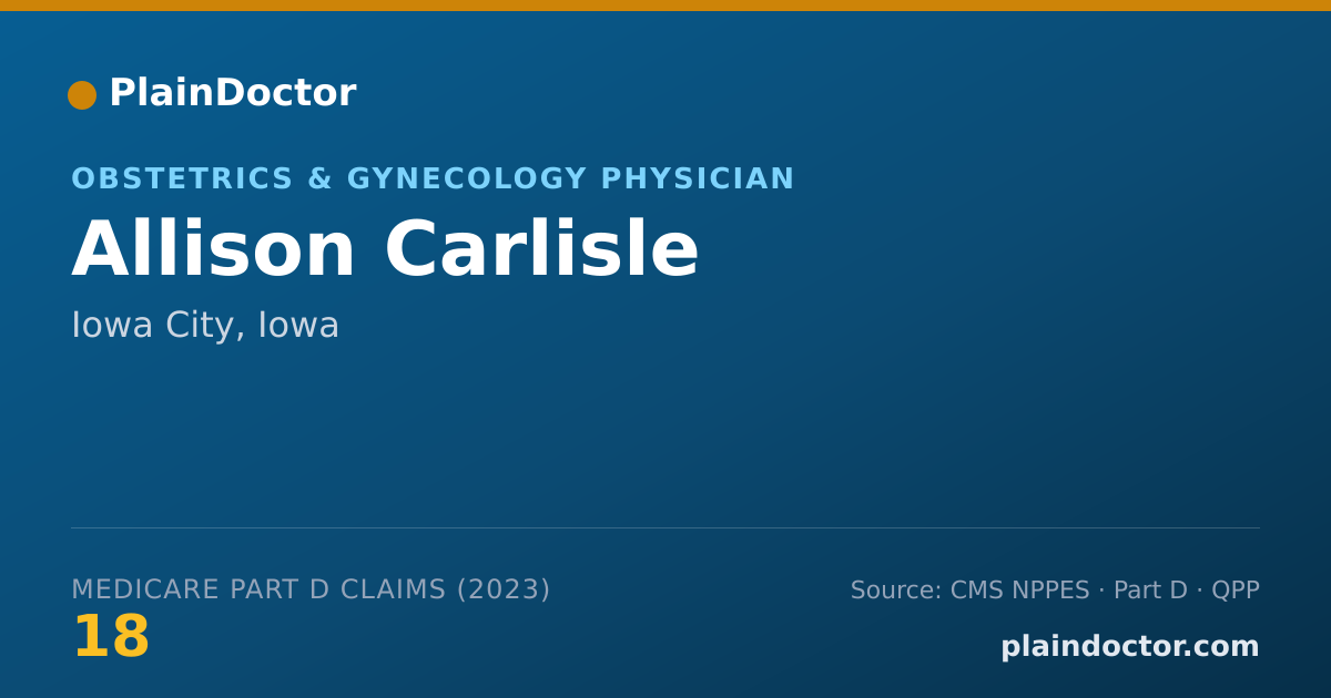 Shareable card for Allison Carlisle - Obstetrics & Gynecology Physician, Iowa City, IA