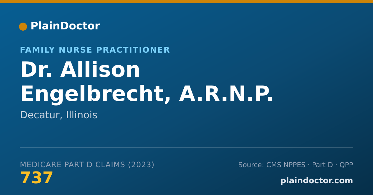 Shareable card for Allison Engelbrecht, A.R.N.P. - Family Nurse Practitioner, Decatur, IL