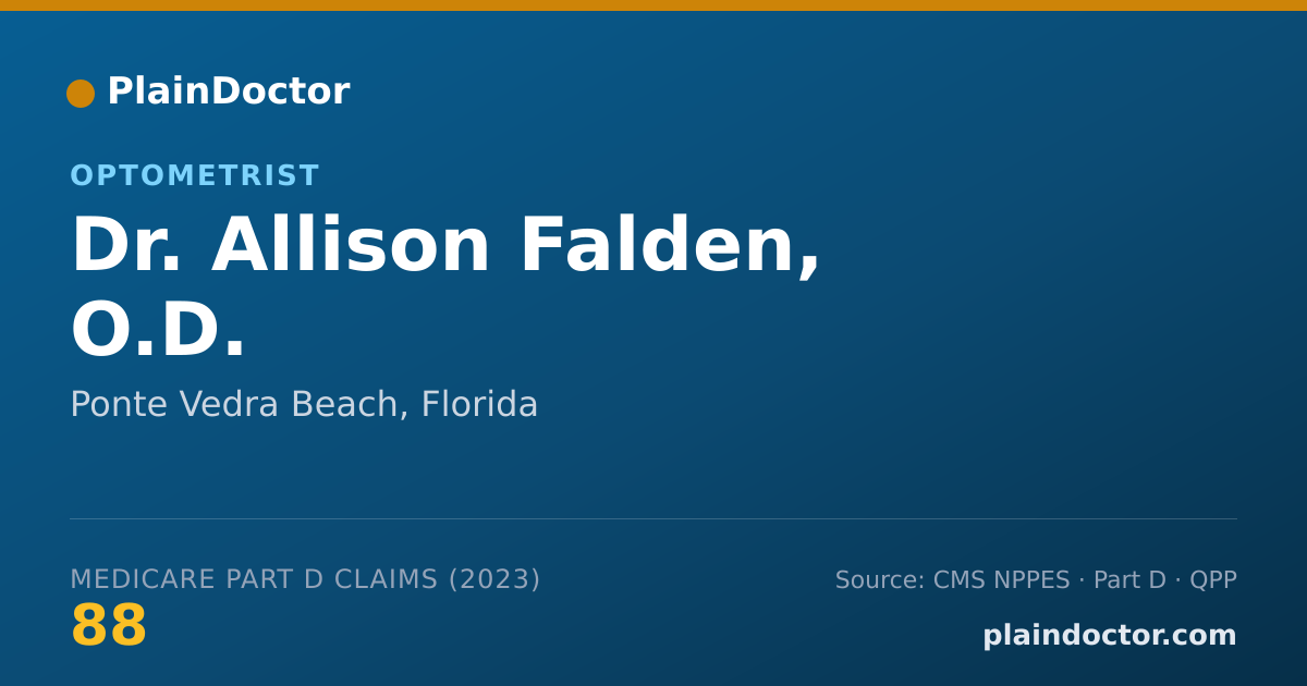 Shareable card for Allison Falden, O.D. - Optometrist, Ponte Vedra Beach, FL