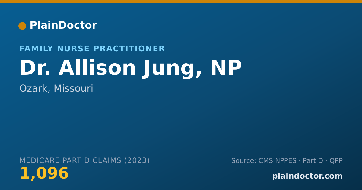 Shareable card for Allison Jung, NP - Family Nurse Practitioner, Ozark, MO