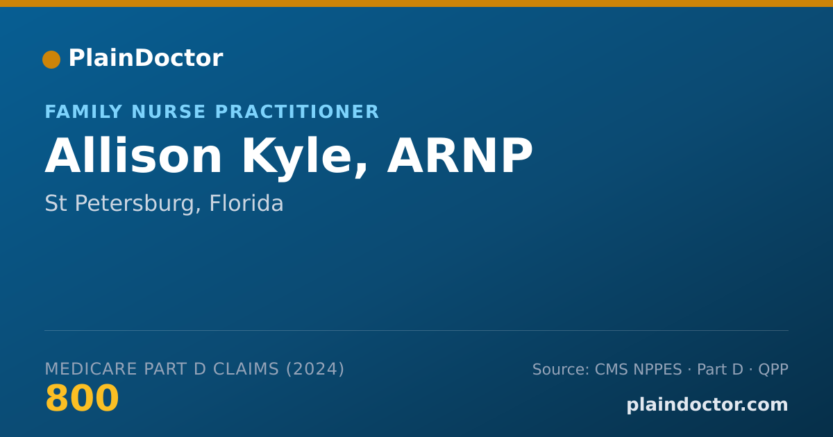 Shareable card for Allison Kyle, ARNP - Family Nurse Practitioner, St Petersburg, FL