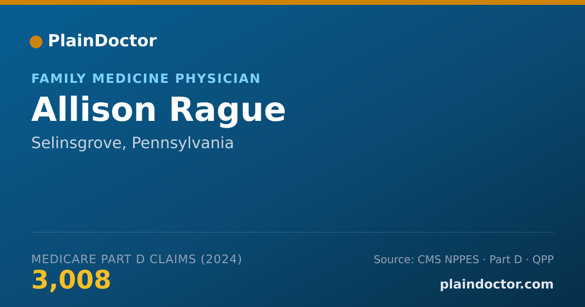 Shareable card for Allison Rague - Family Medicine Physician, Selinsgrove, PA
