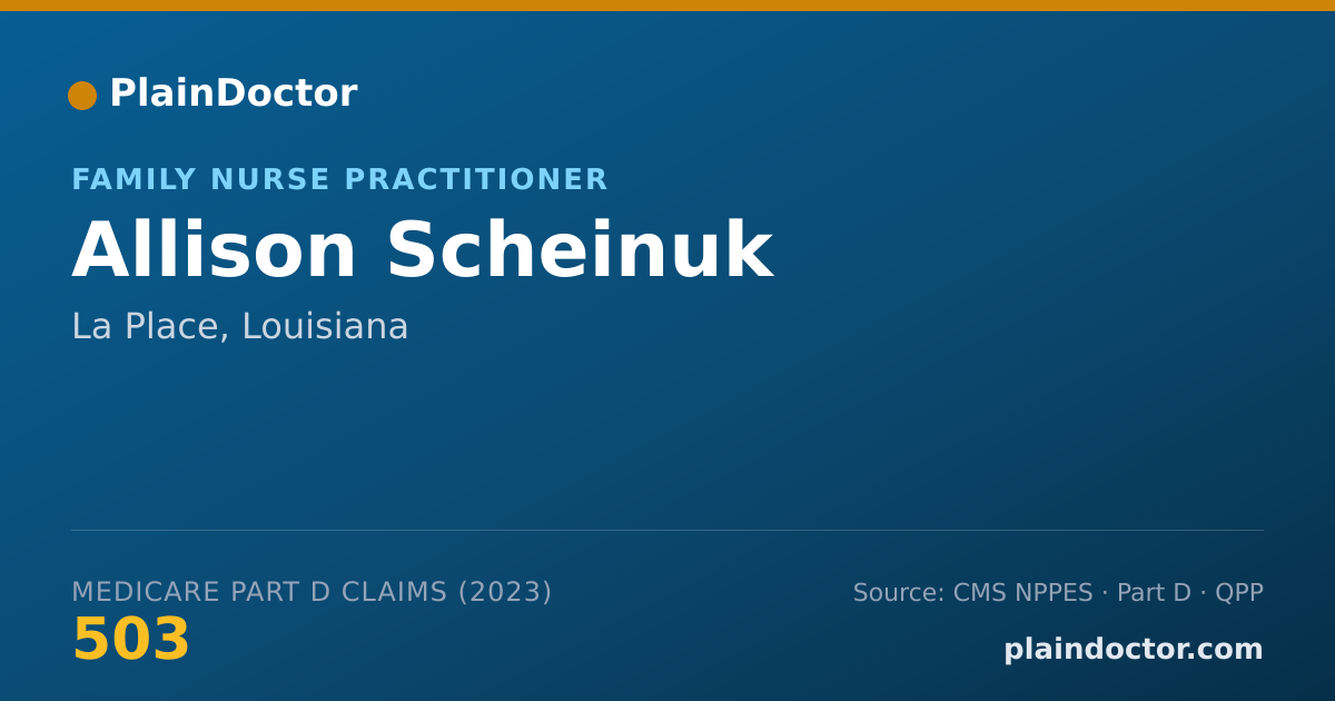 Shareable card for Allison Scheinuk - Family Nurse Practitioner, La Place, LA
