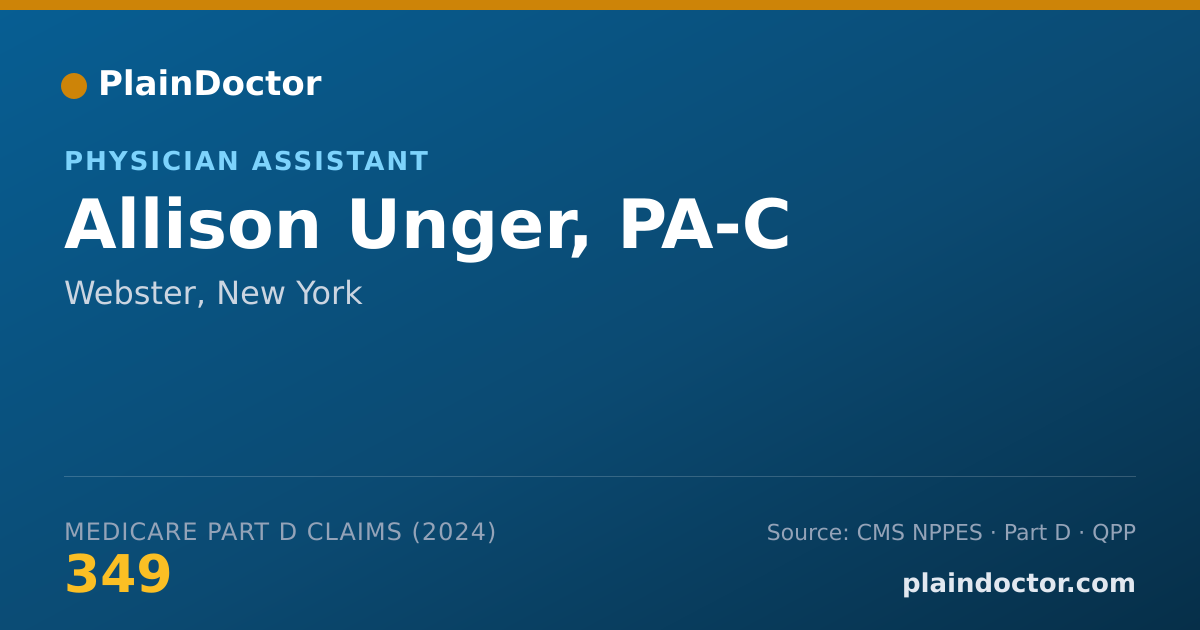 Shareable card for Allison Unger, PA-C - Physician Assistant, Webster, NY