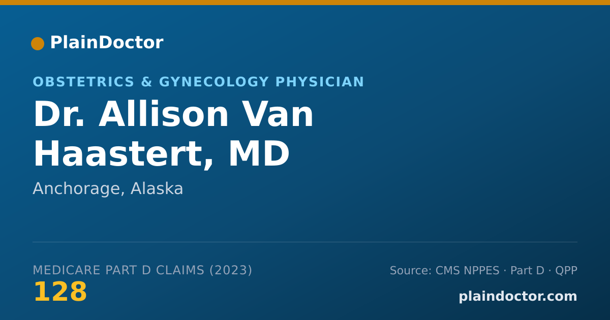 Shareable card for Allison Van Haastert, MD - Obstetrics & Gynecology Physician, Anchorage, AK