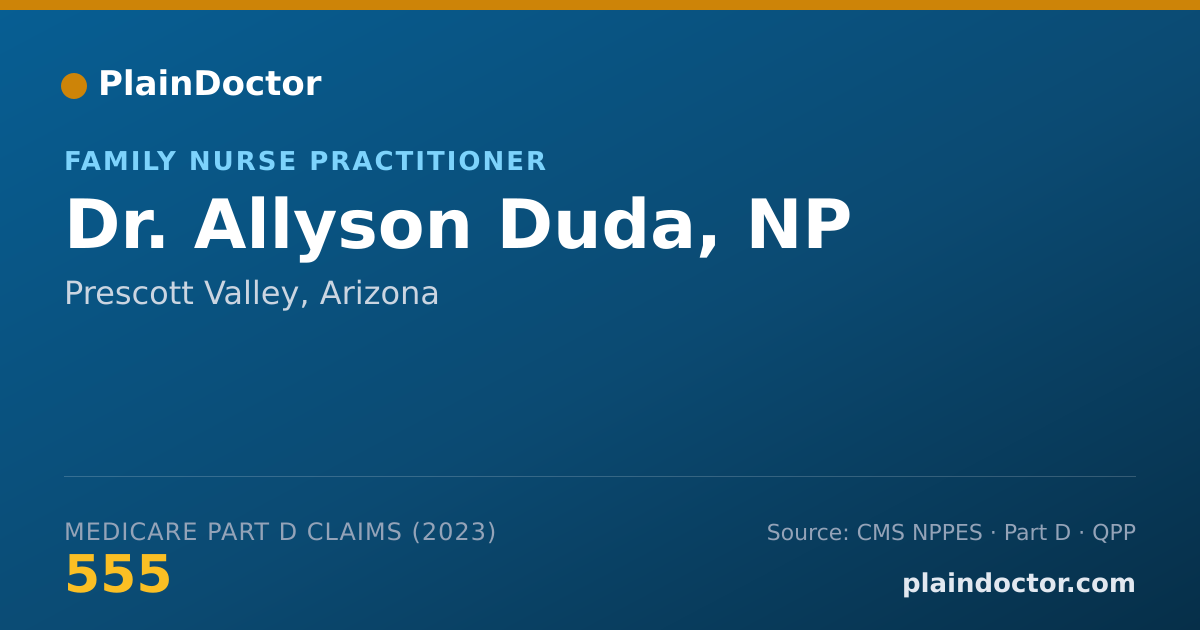 Shareable card for Allyson Duda, NP - Family Nurse Practitioner, Prescott Valley, AZ